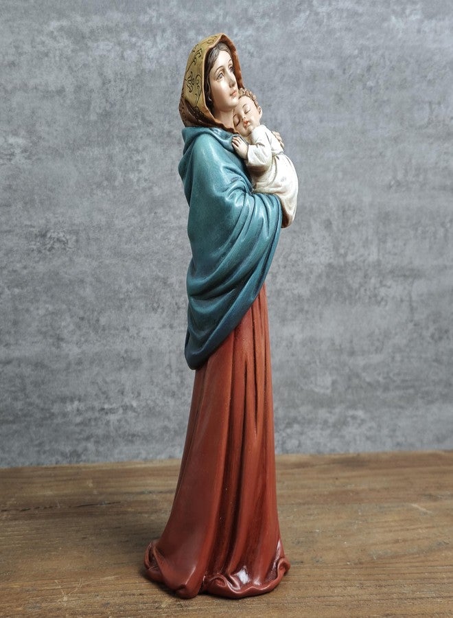 BC BUILDCLASSIC BC Catholic Madonna of The Streets Statue, Blessed Virgin Mary Figure, Holy Mother Home Décor, Religious Gift 9.2" H, Renaissance Sculpture Handmade by Buildclassic - Image 3